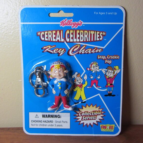 Kelloggs Accessories - vintage kellogg's cereal CRACKLE keychain NIP unopened (W4682)